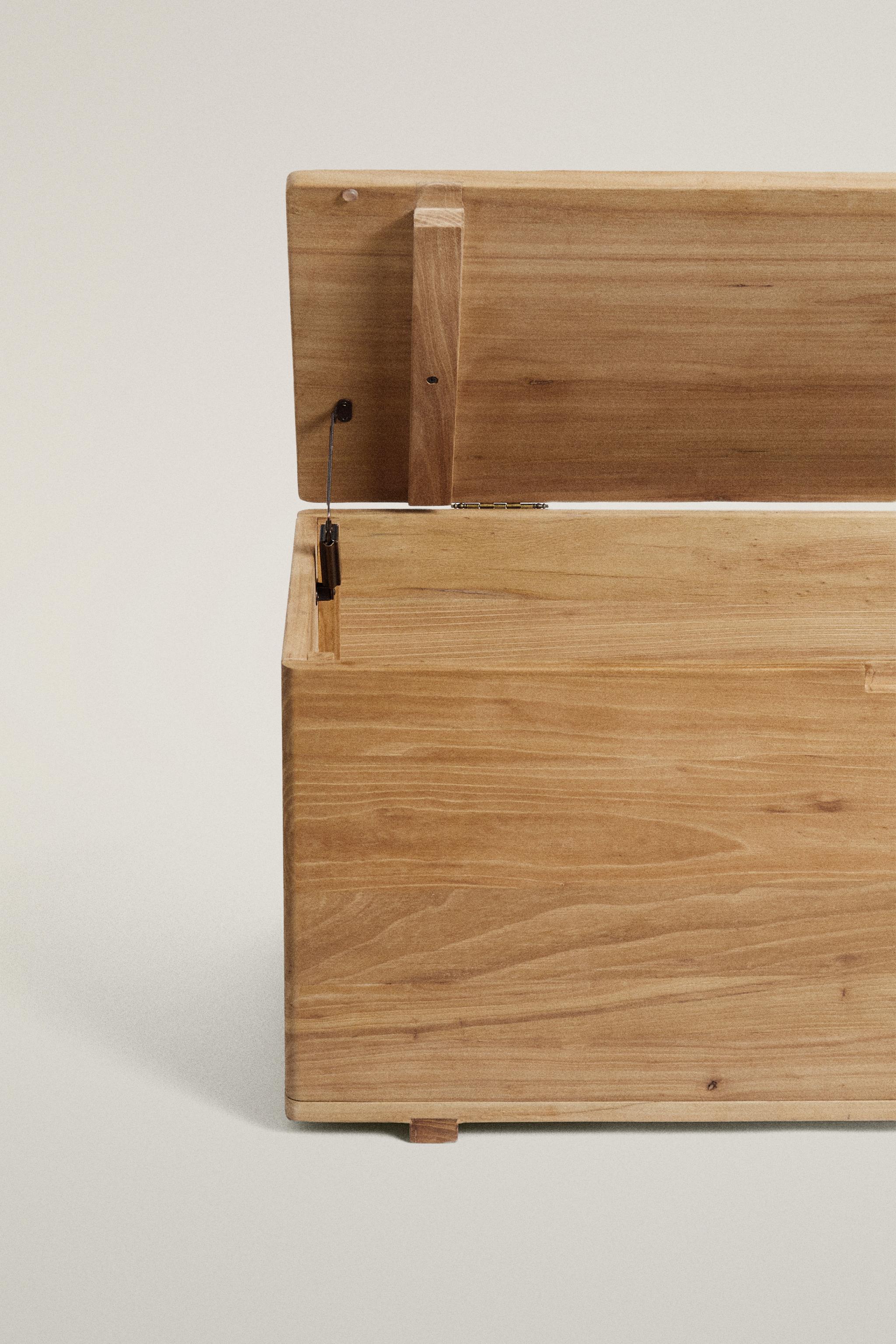 ELM WOOD STORAGE BENCH
