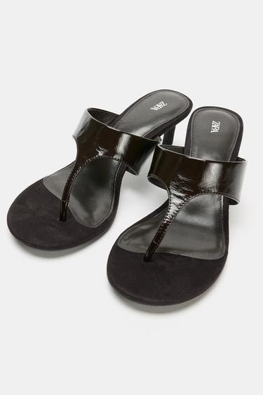 LEATHER STRAP SANDALS - Brown by Zara - Image 5