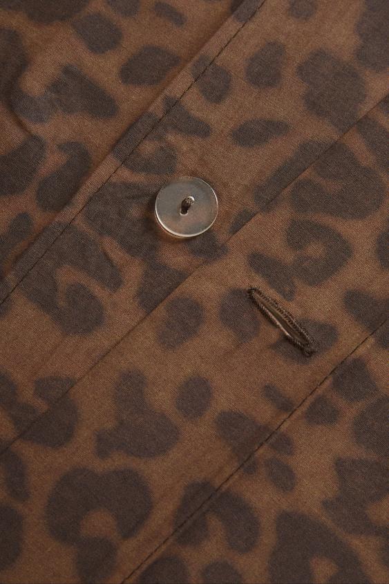 HOUSSE DE COUETTE LÉOPARD PERCALE (200 FILS) - Marron foncé de Zara - Image 3