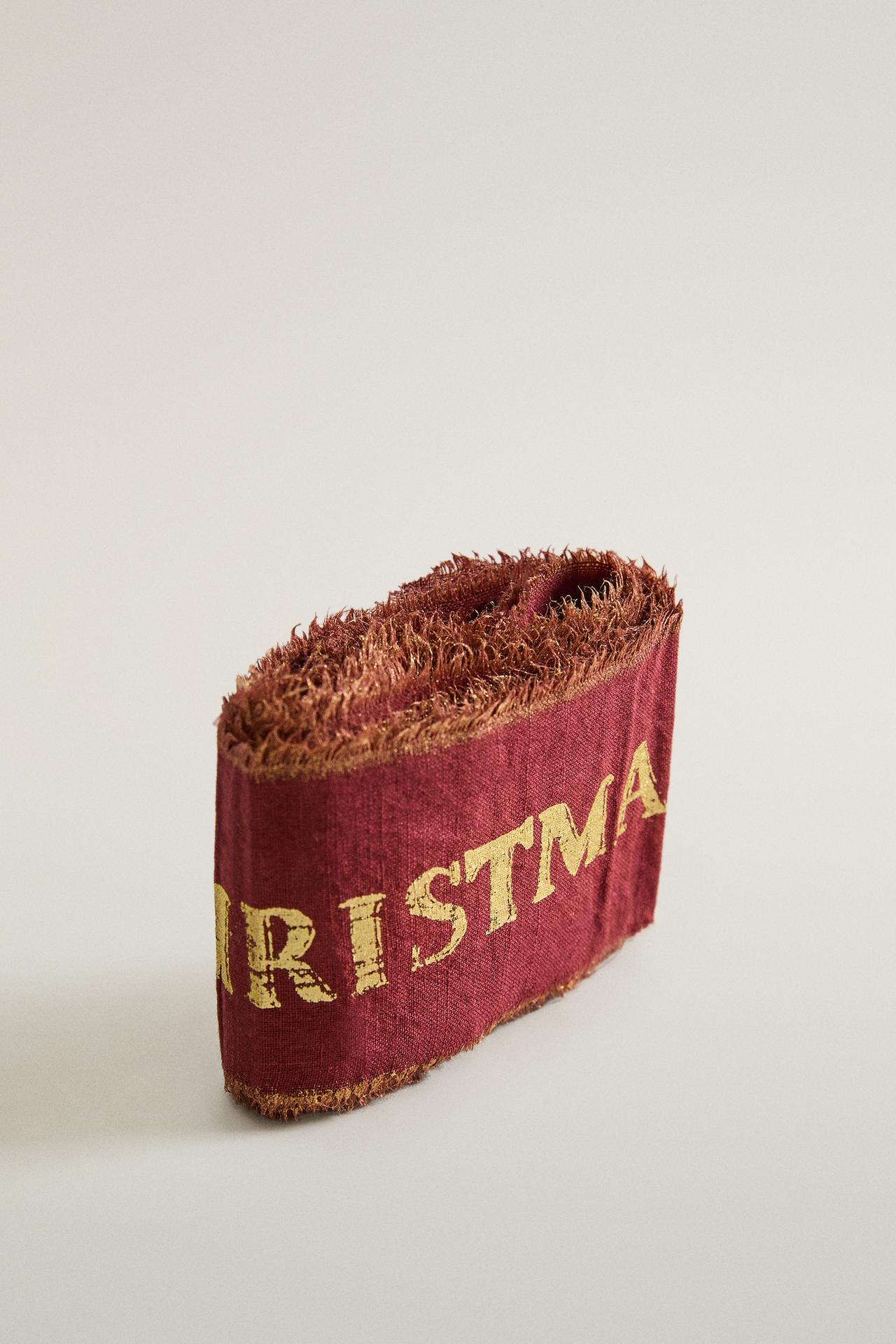 CHRISTMAS PRINTED GIFT RIBBON