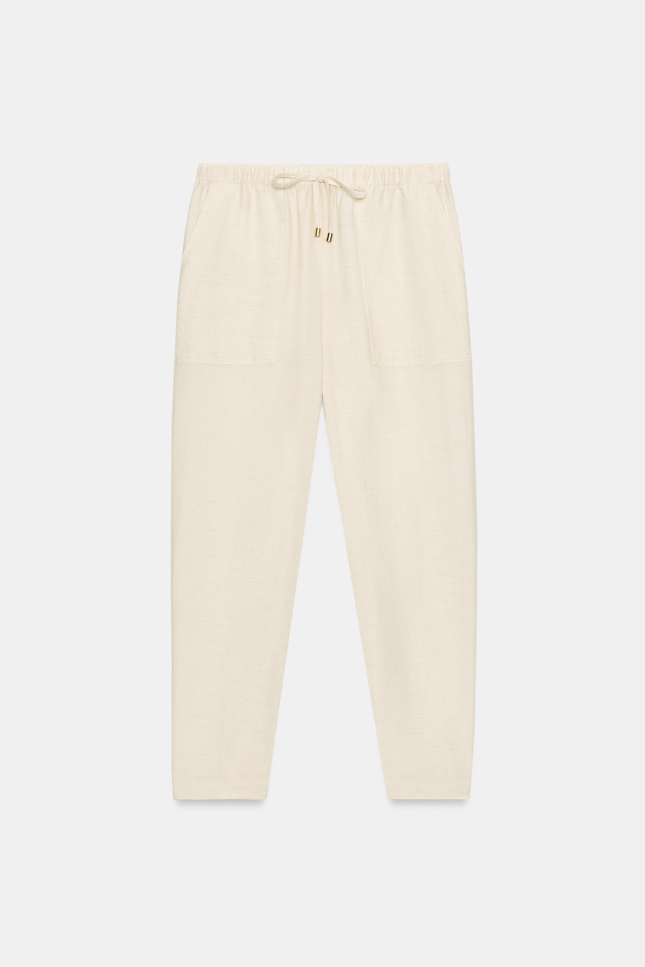 Женские брюки Zara ELASTIC WAISTBAND PANTS — фото 6
