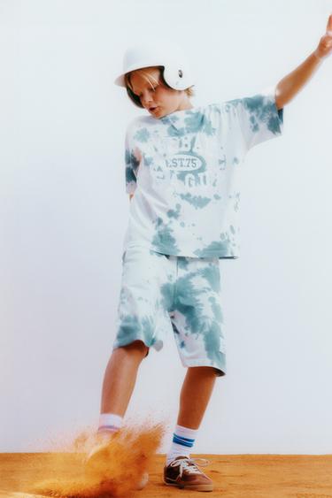 ΒΕΡΜΟΥΔΑ JOGGING TIE DYE - Μπλε / Λευκό του Zara