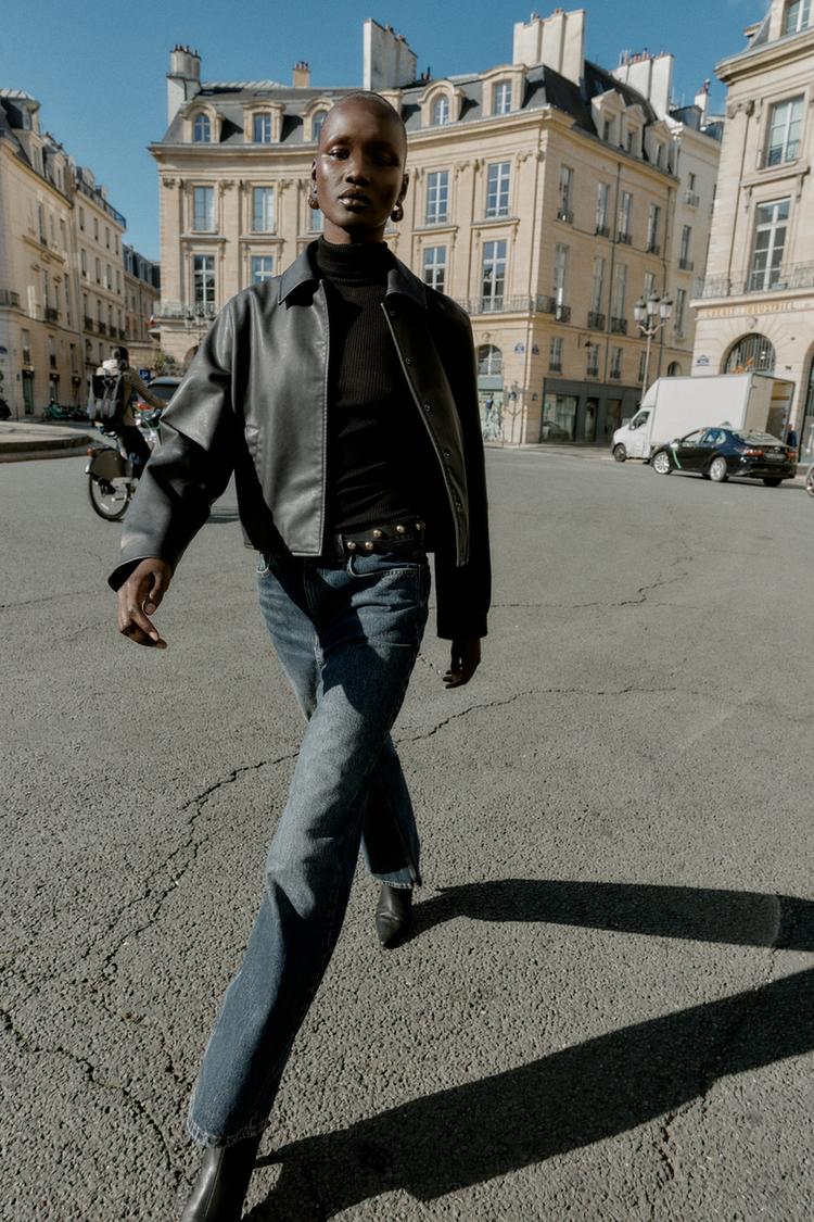 FAUX LEATHER JACKET Black ZARA United Kingdom