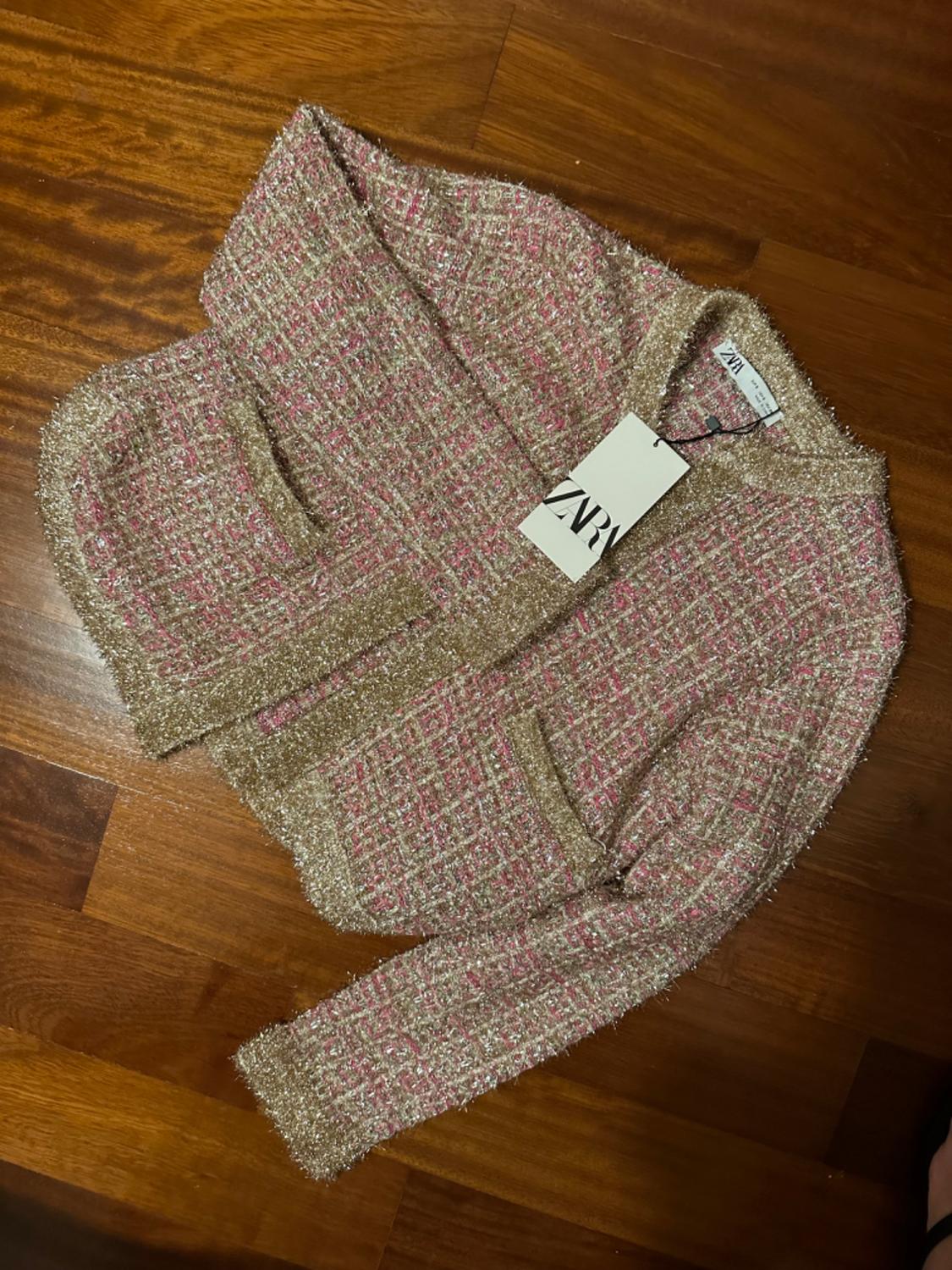 CHECK KNIT CARDIGAN
