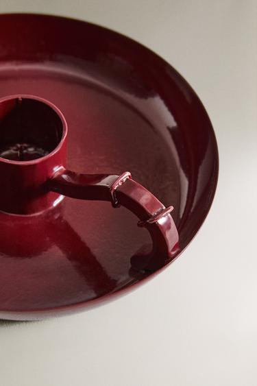 BOUGEOIR MÉTAL ROND NOËL - Grenat de Zara - Image 2