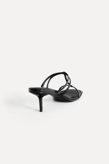 LEATHER STRAPPY SANDALS 50TH ANNIVERSARY - Black by Zara - Image 2