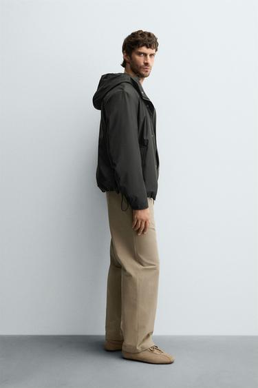 RUBBERISED EFFECT PARKA WITH HOODIE - Black by Zara - Image 3