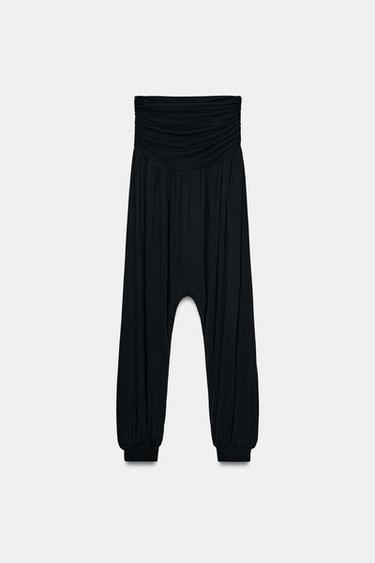 PANTALON BAGGY FLUIDE - Noir de Zara - Image 7