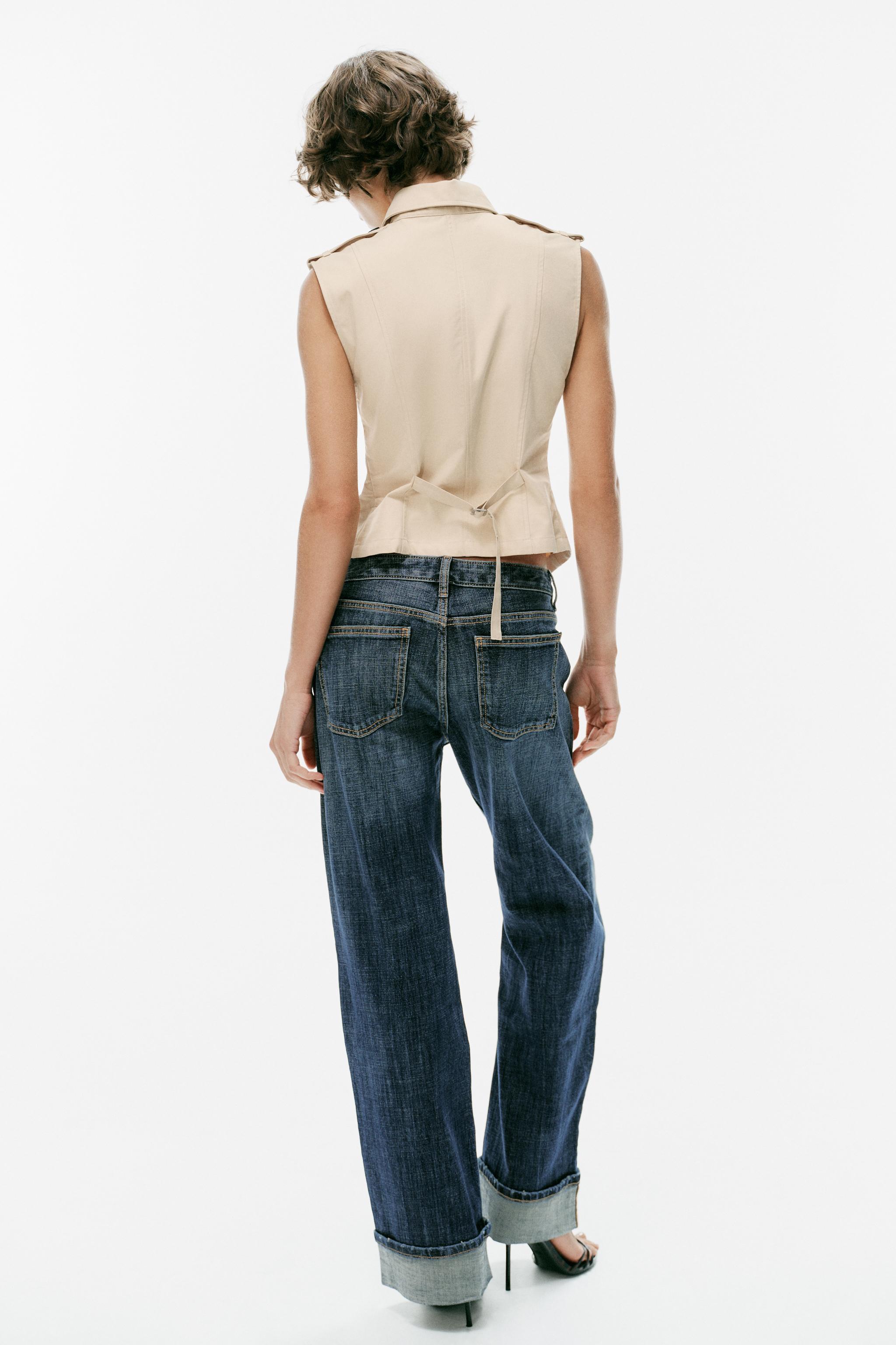 Женские рубашки Zara TRENCH TOP WITH SLIT TOP — фото 5
