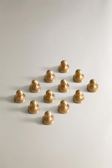 AIMANTS EN LAITON (PACK DE 12) - Or de Zara - Image 1
