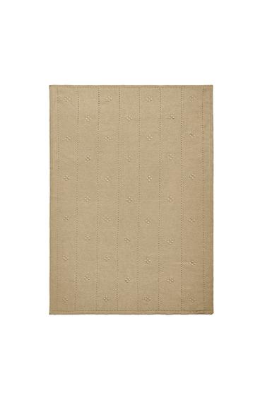 OPENWORK COTTON BABY BLANKET - Green by Zara