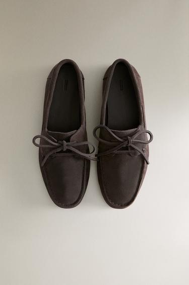 LEATHER LOAFERS - Brown by Zara - Image 2