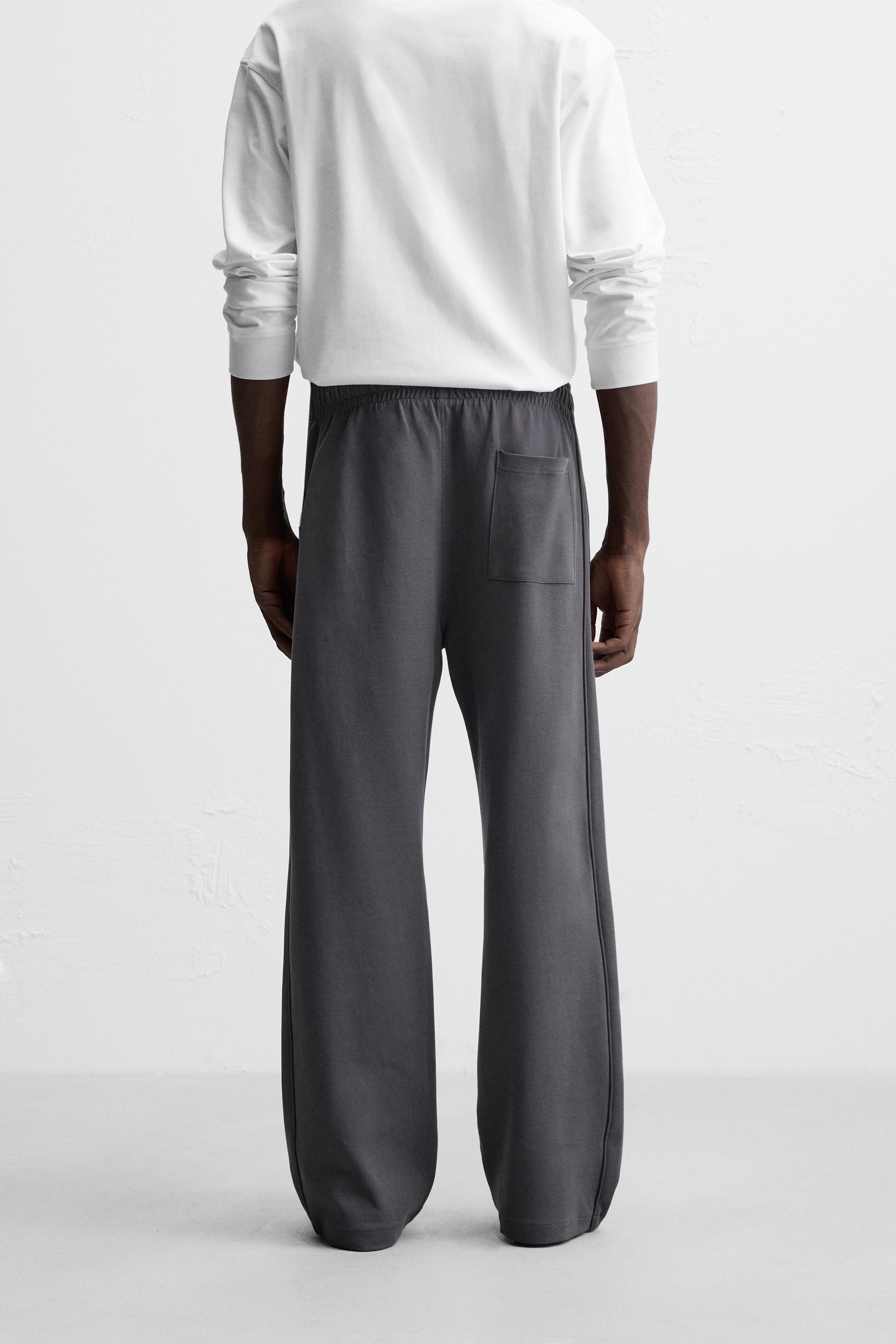 PATCH INTERLOCK PANTS - Blue | ZARA United States PATCH INTERLOCK PANTS - Blue | ZARA United States