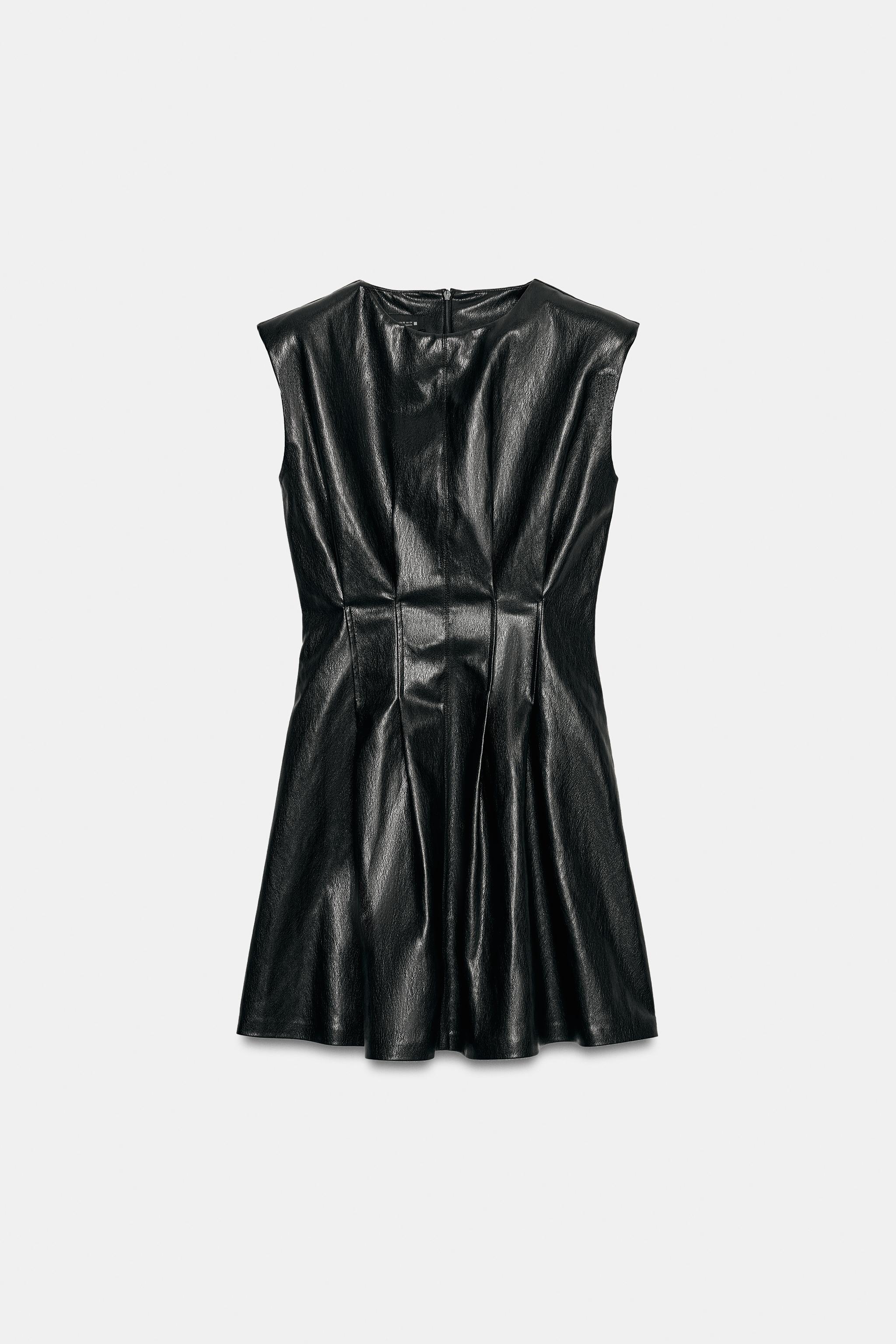 FAUX LEATHER MINI DRESS - thumbnail 6