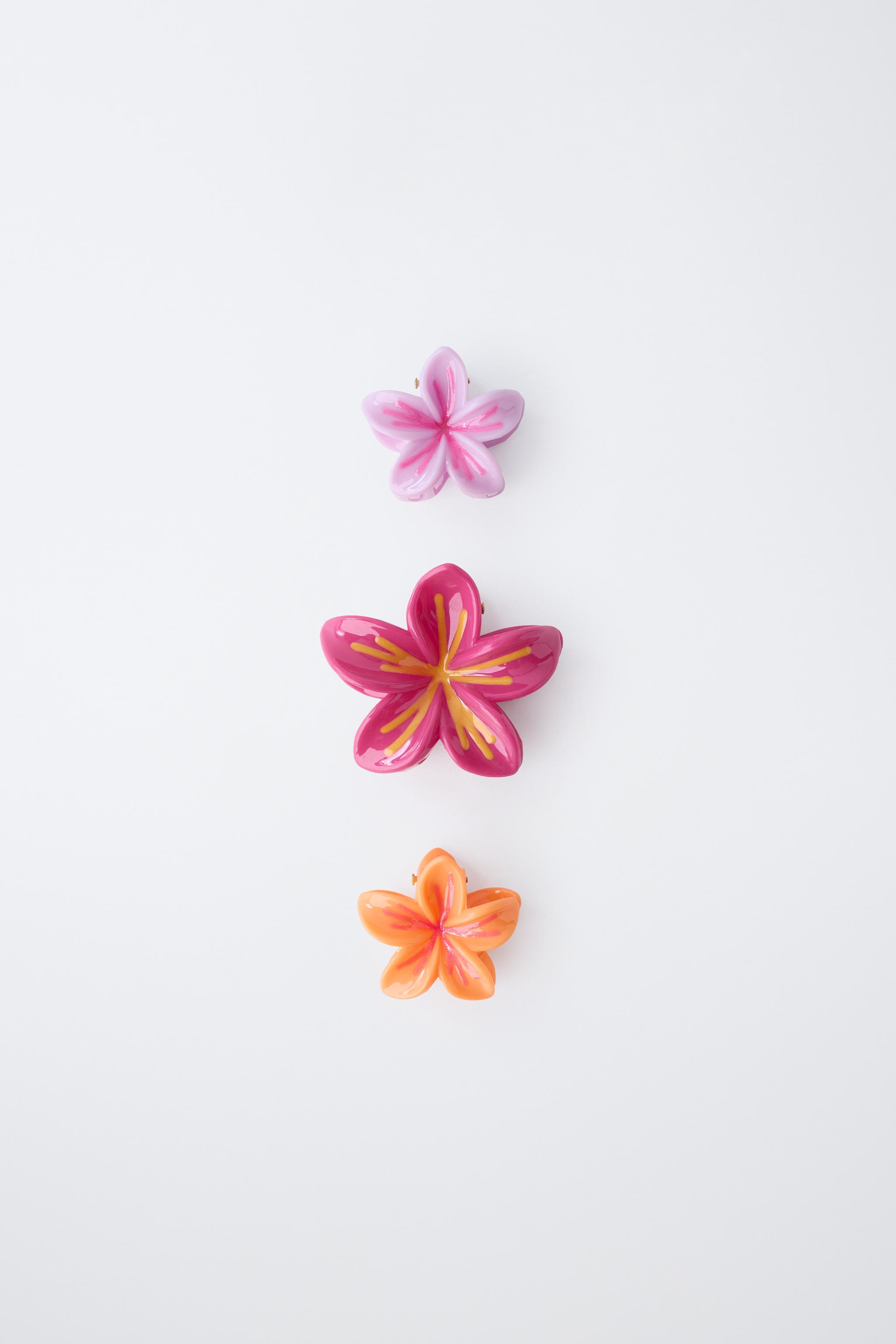 PACK OF THREE HIBISCUS FLOWER CLIPS