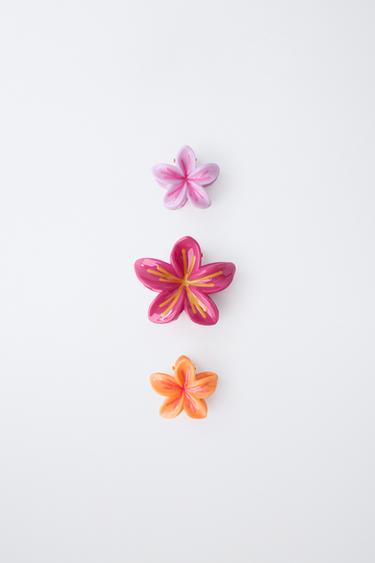 LOT DE TROIS PINCES FLEURS HIBISCUS - Multicolore de Zara - Image 3
