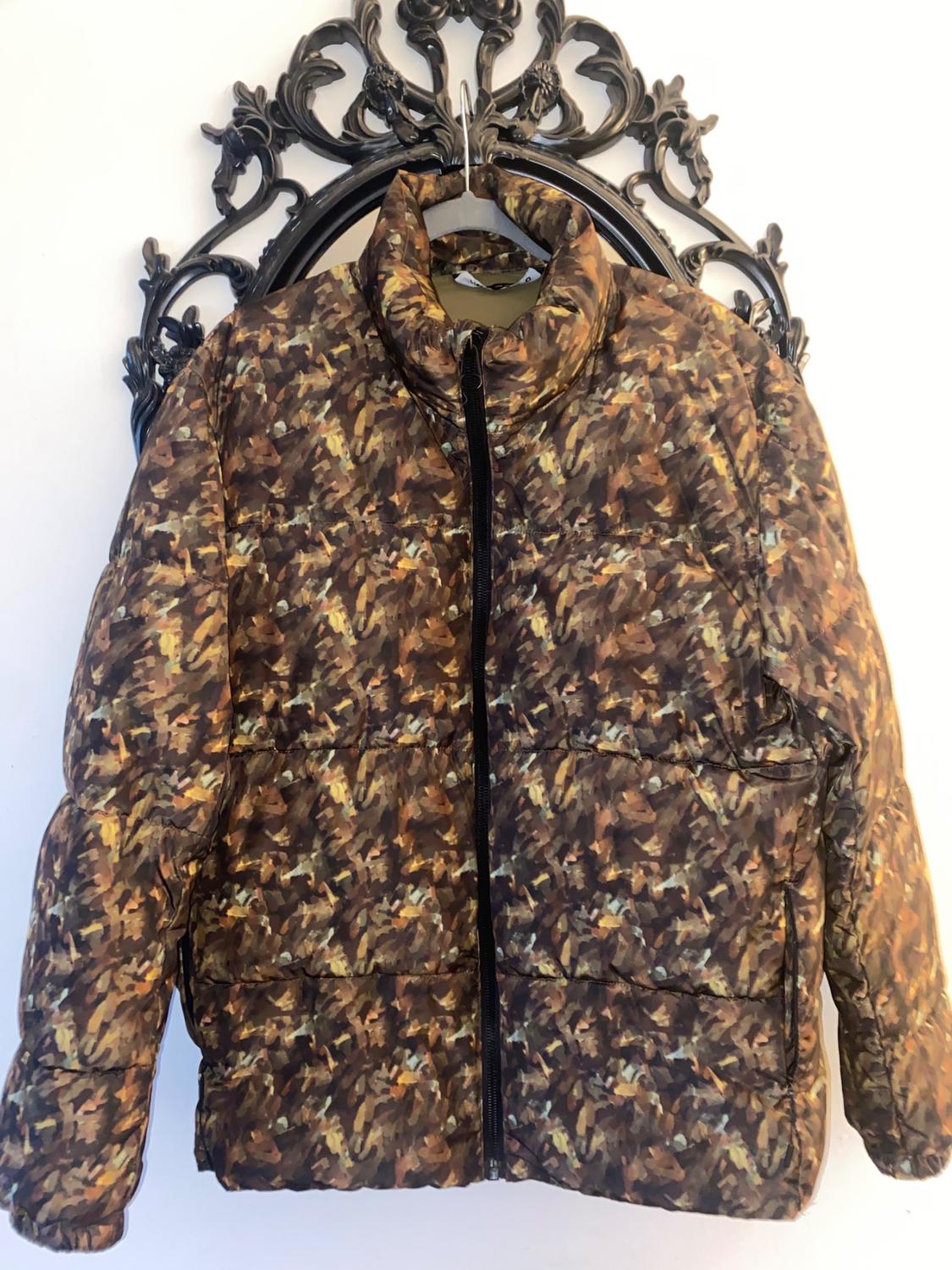 ABSTRACT PRINT QUILTED JACKET