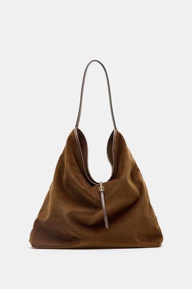 Zara SHOPPER TORBA SA EFEKTOM SOMOTA – Smeđa