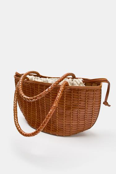 SAC EN CUIR TRESSÉ - brun de Zara - Image 3