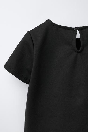 HAUT EN JERSEY ROMA AVEC FLEUR - Noir de Zara - Image 2