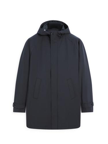 Zara Long hooded parka - Navy blue