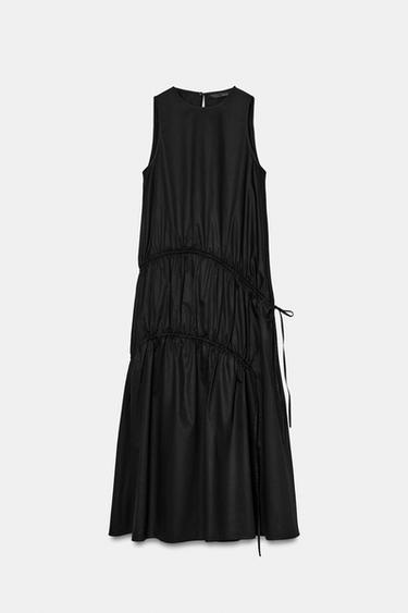 TRENCH COAT DRESS WITH TIES - Black by Zara