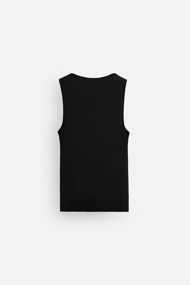 DÉBARDEUR SEMI-TRANSPARENT - Noir de Zara - Image 8