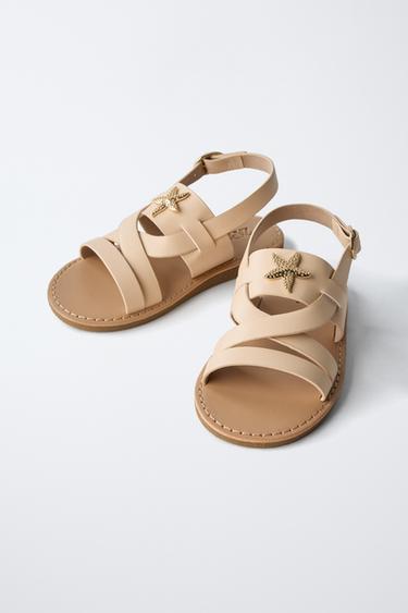 SANDALES DÉTAIL - Marron sable de Zara - Image 2