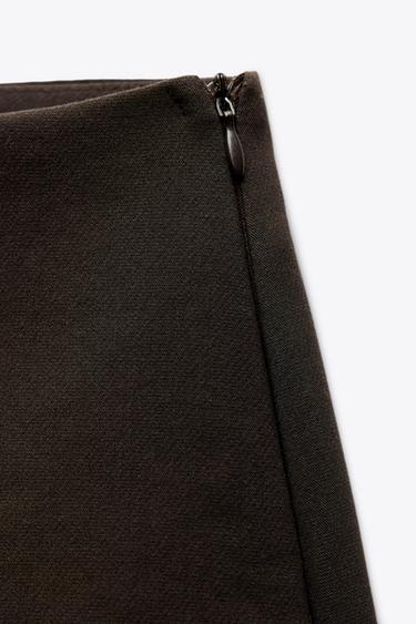 ASYMMETRIC SKORT - Dark brown by Zara - Image 6
