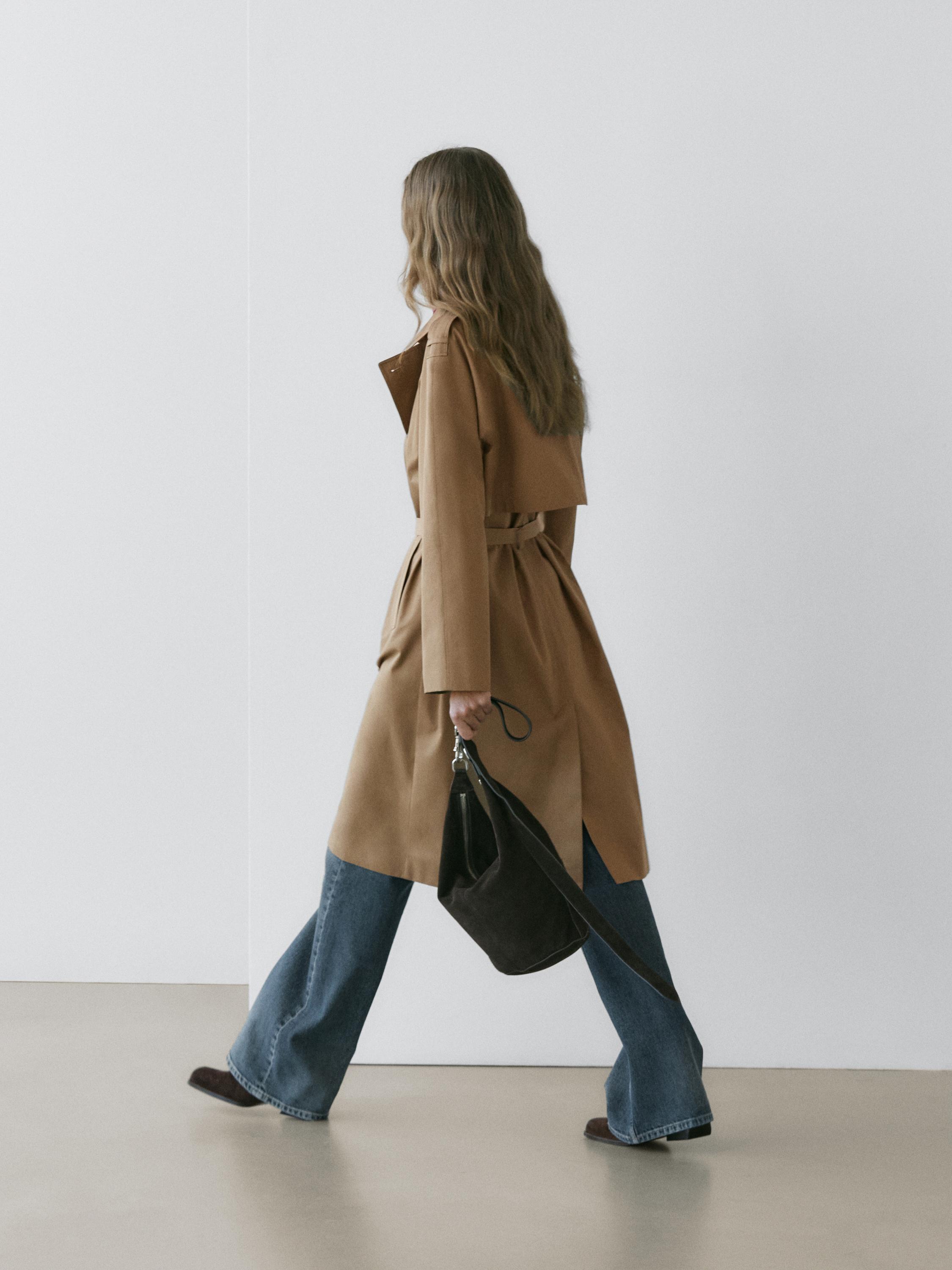 100% cotton trench coat