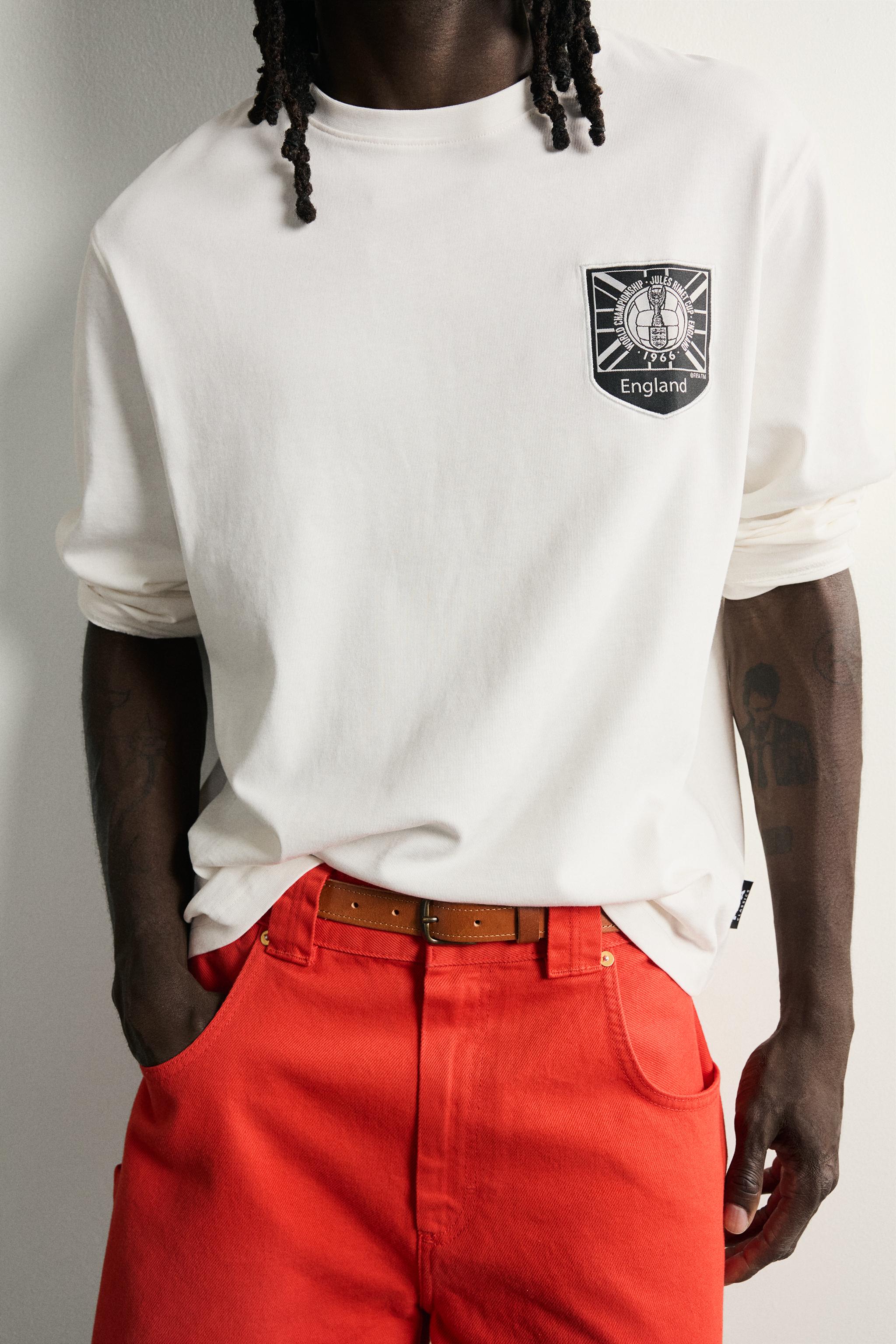 Zara İNGİLTERE 66 FIFA DÜNYA KUPASI™ FIFA CLASSICS YAMALI T-SHIRT görsel 6
