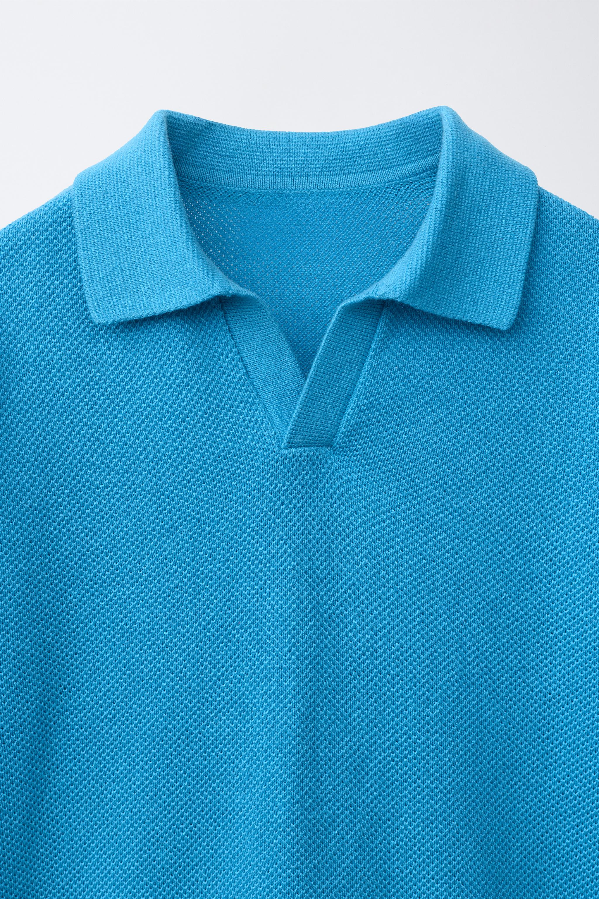 Детские рубашки Zara KNIT PIQUÉ POLO SHIRT — фото 3