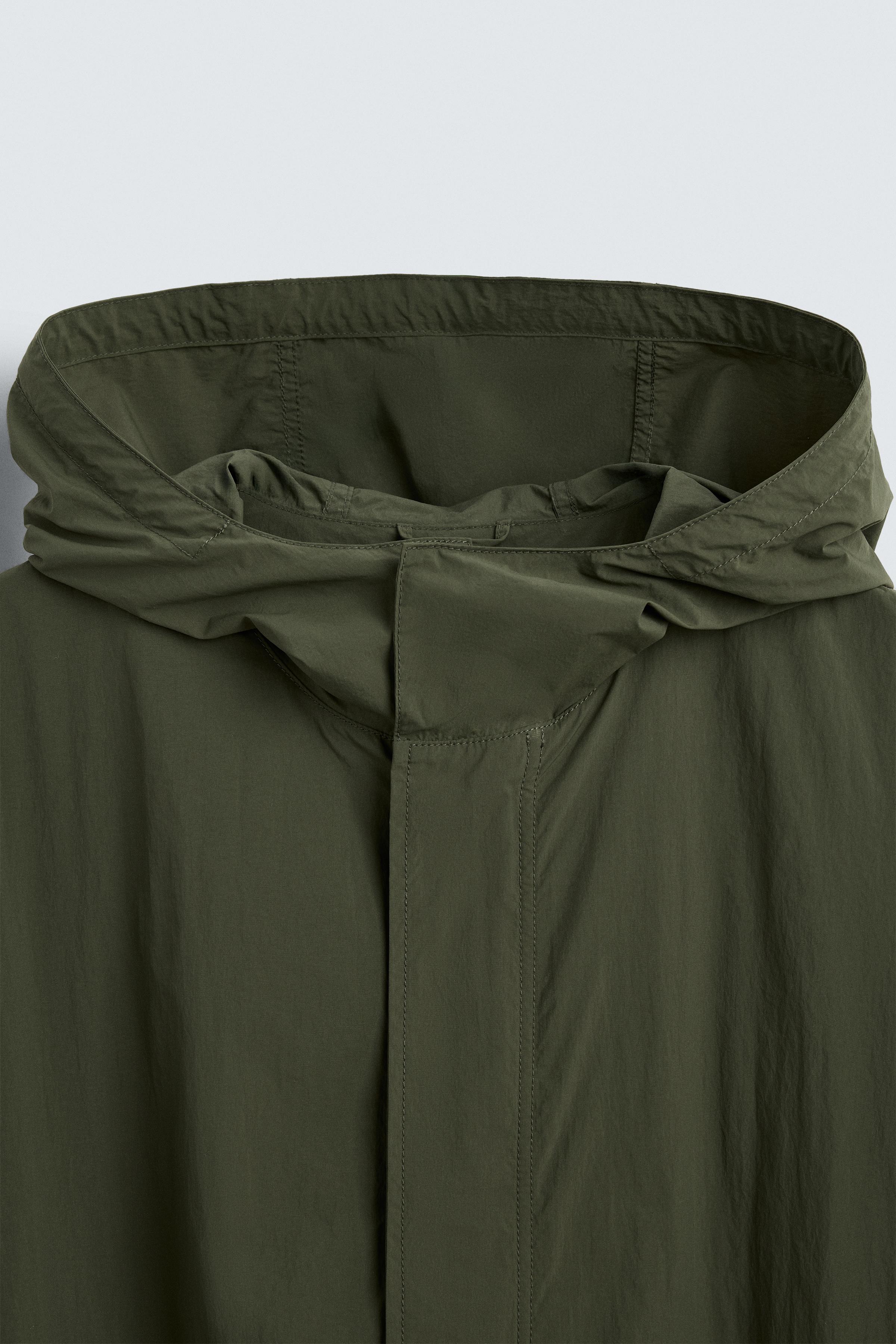 OVERSIZE FIT TECHNICAL PARKA - Khaki | ZARA South Africa