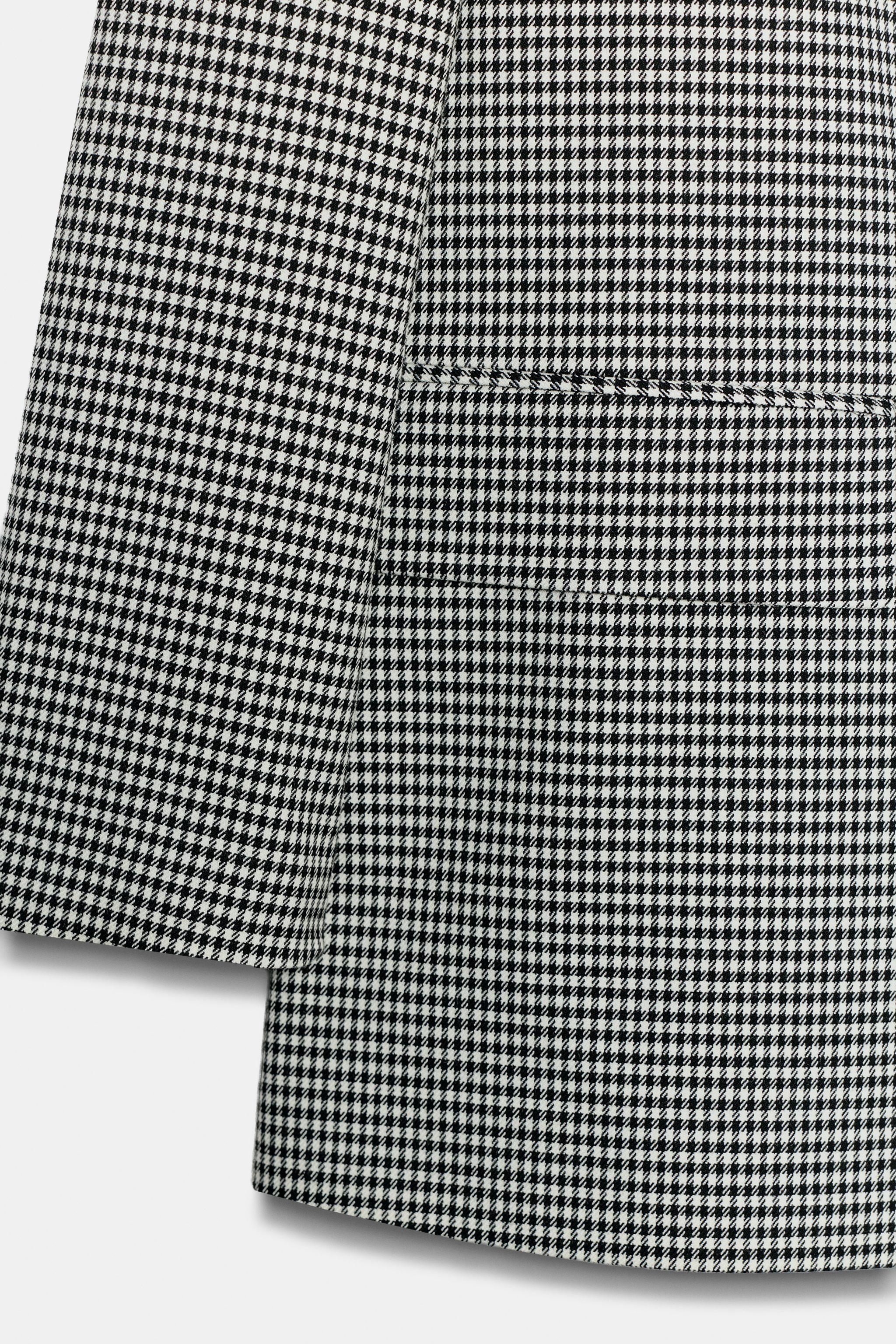 Zara KAZAYAĞI DESENLİ OVERSIZE KRUVAZE BLAZER görsel 7