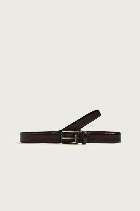CEINTURE EN CUIR CHIC - Marron de Zara - Image 0