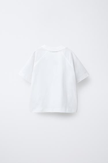 T-SHIRT RAGLAN À INSCRIPTION - Écru moyen de Zara - Image 1