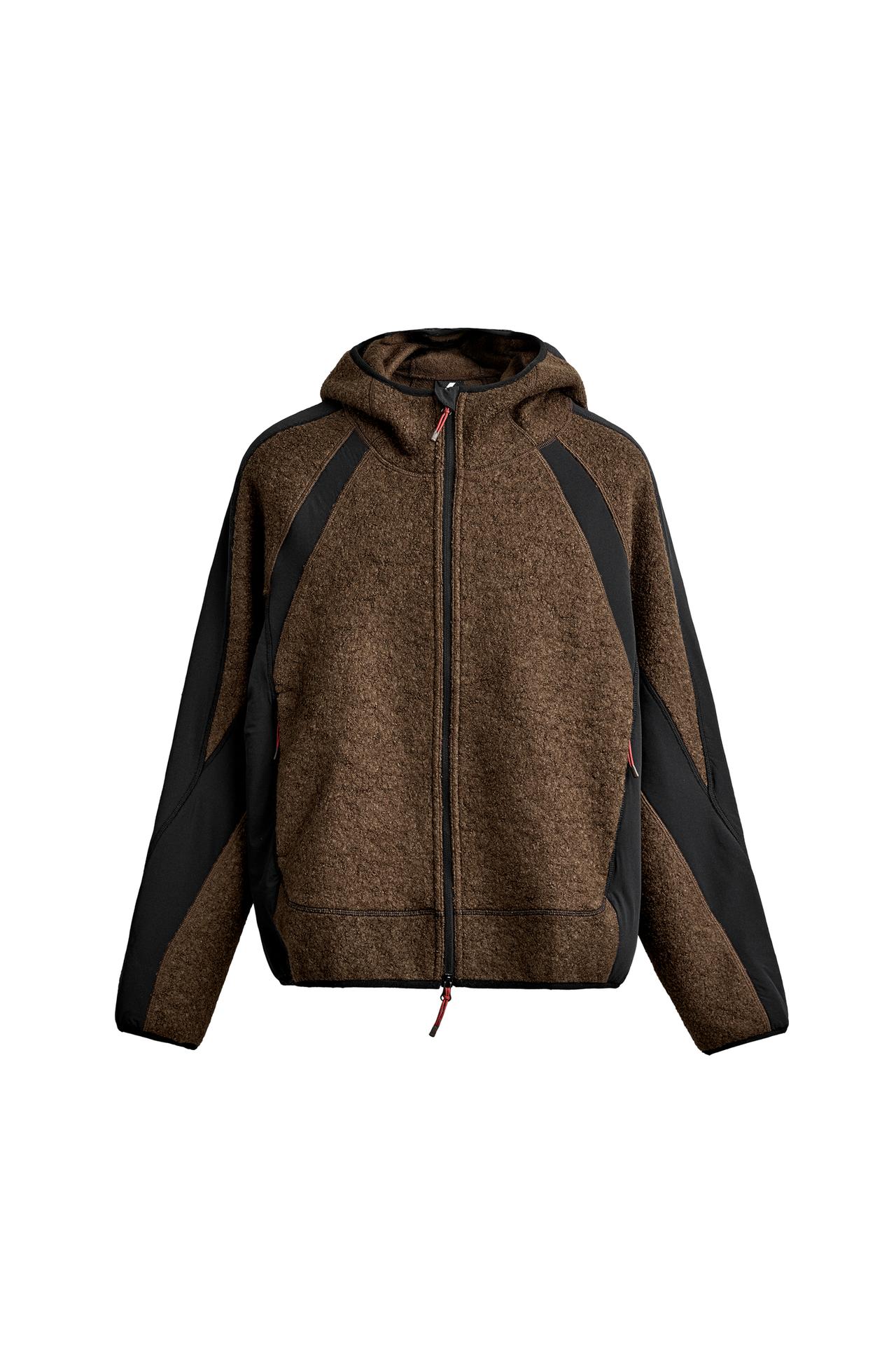 COLOUR BLOCK COMBINED FLEECE JACKET