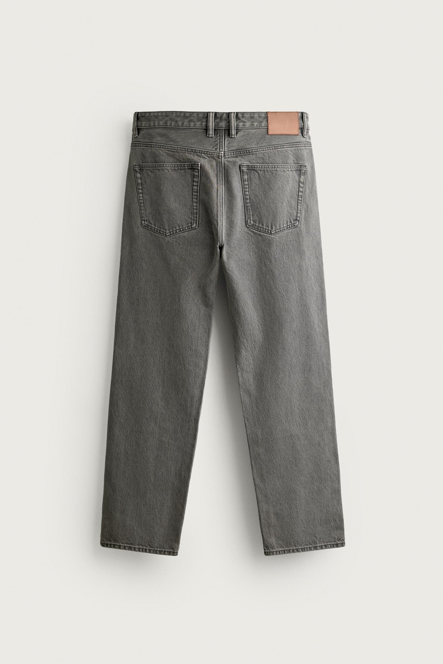 Мужские джинсы Zara Relaxed Fit, цвет: Серый — фото 7