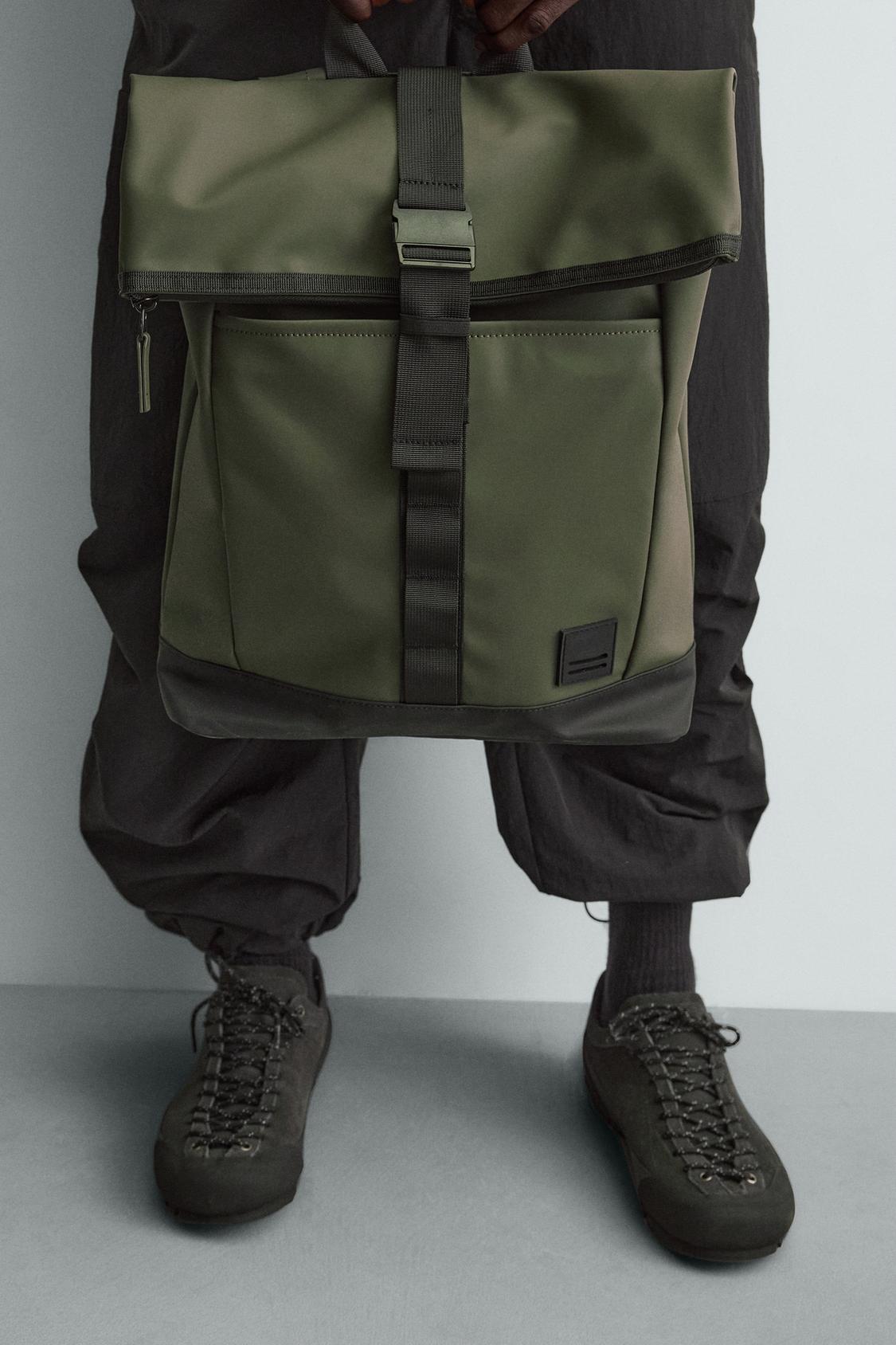 ПРОРЕЗИНЕННЫЙ ТЕХНИЧЕСКИЙ РЮКЗАК ZARA