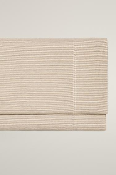 Zara STRIPED FLAT SHEET - Beige