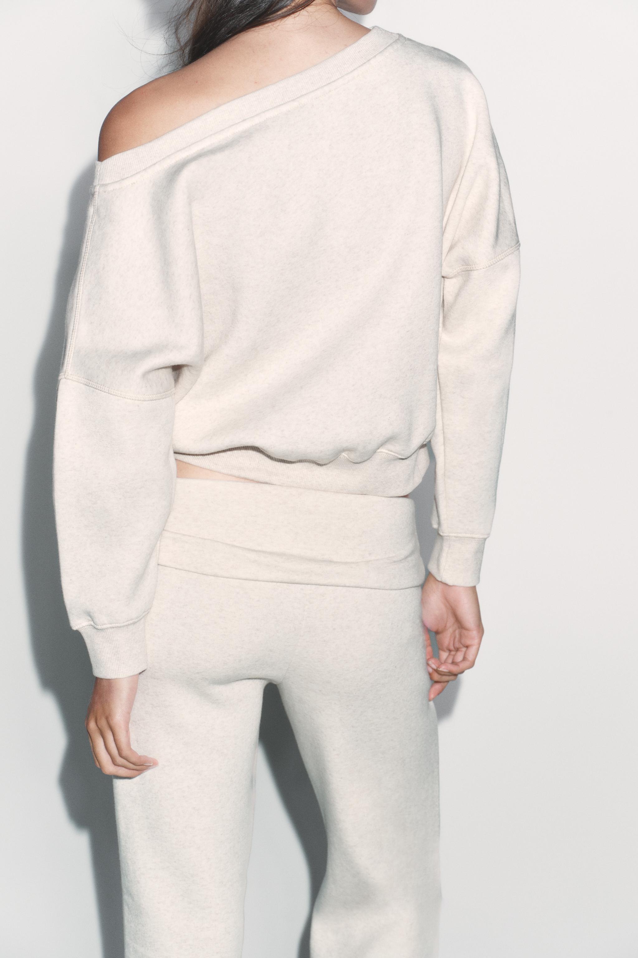 SWEAT ASYMÉTRIQUE EN MOLLETON