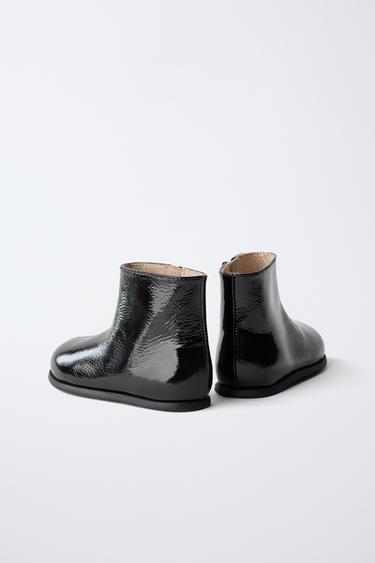 QUILTED LEATHER BOOTS - Black by Zara - Image 4