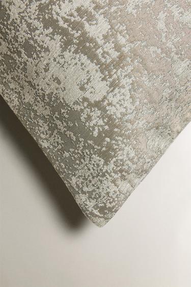 FLORAL JACQUARD CUSHION COVER - Silver by Zara - Image 1