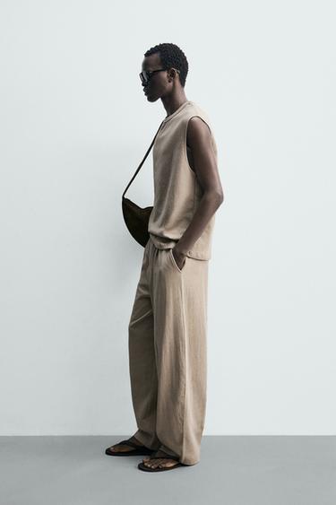 SWEAT DÉBARDEUR COUPE DÉCONTRACTÉE TEXTURÉ - Beige de Zara - Image 3