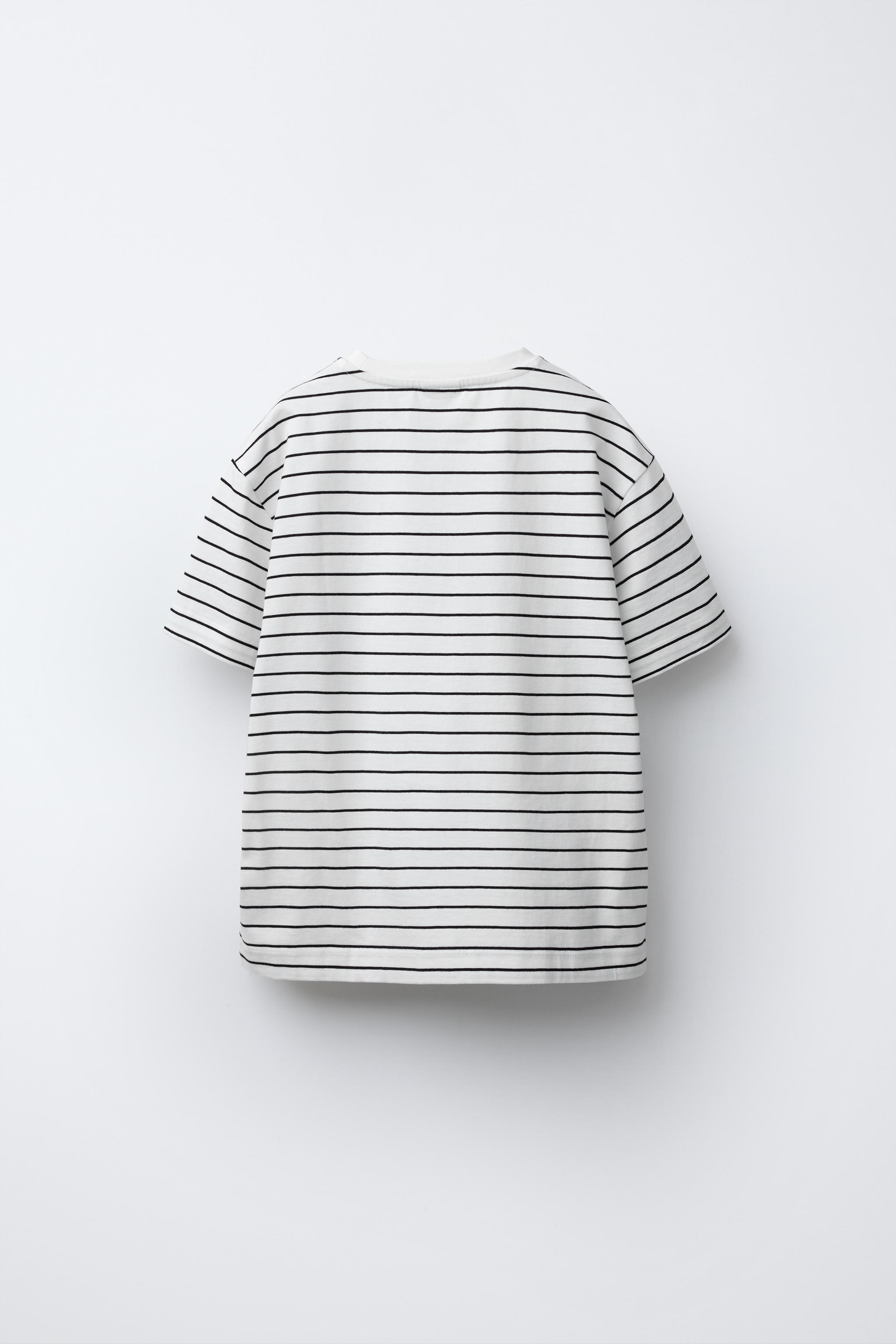 ★ドイツ発*ZARA*新作*LIMITED EDITION-FLOWING STRIPED Tシャツ STRIPED T-SHIRT - Striped | ZARA United States