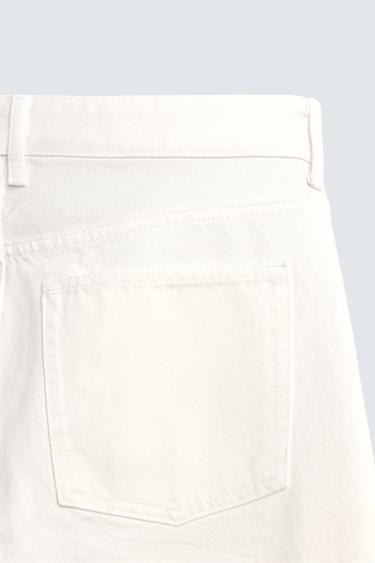 IRREGULAR HEM STRAIGHT-LEG JEANS - White by Zara - Image 9