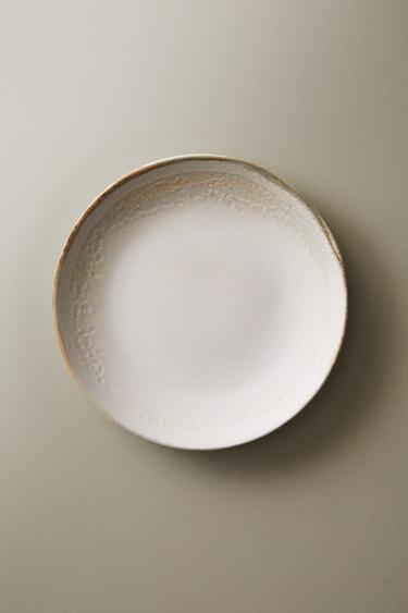 STONEWARE DESSERT PLATE - Ecru by Zara - Image 5
