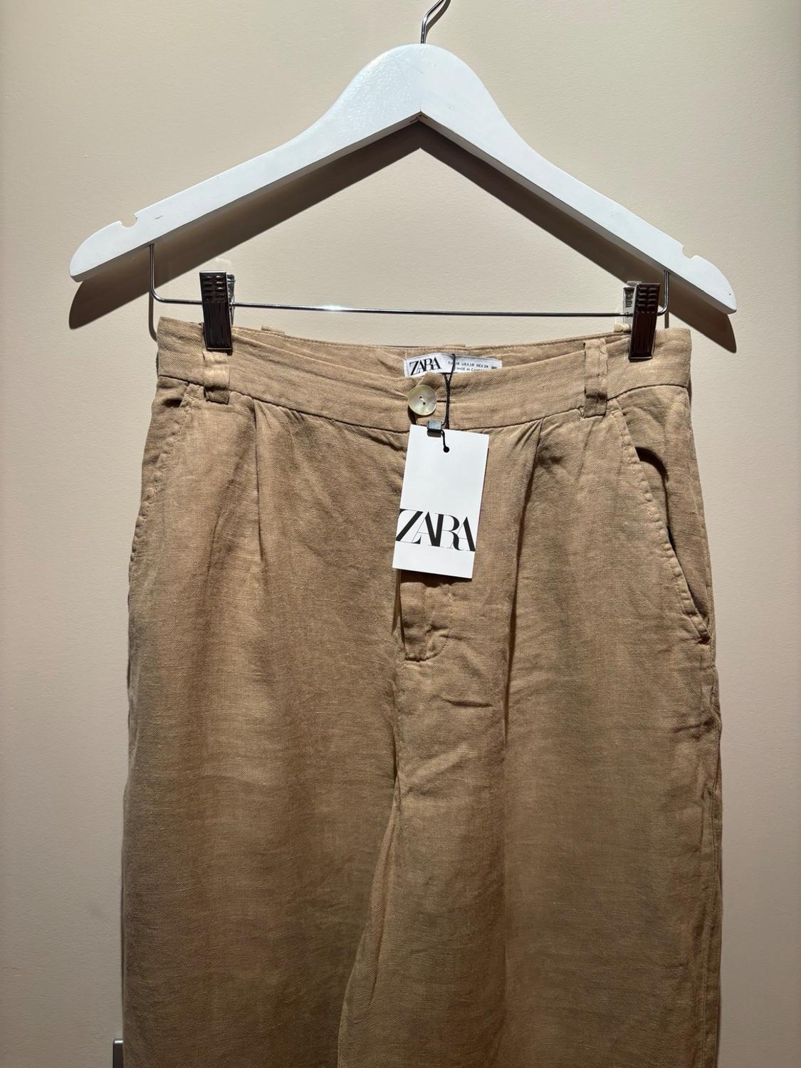 LINEN WIDE-LEG TROUSERS - Image 5