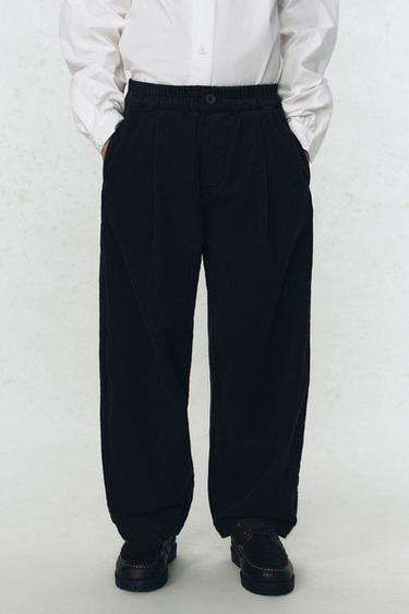 CORDUROY BAGGY TROUSERS SOSHIOTSUKI x ZARA - Dark navy by Zara - Image 1