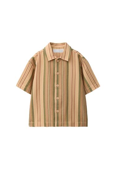 RUSTIKALNA ČRTASTA SRAJCA - Oranžni od Zare